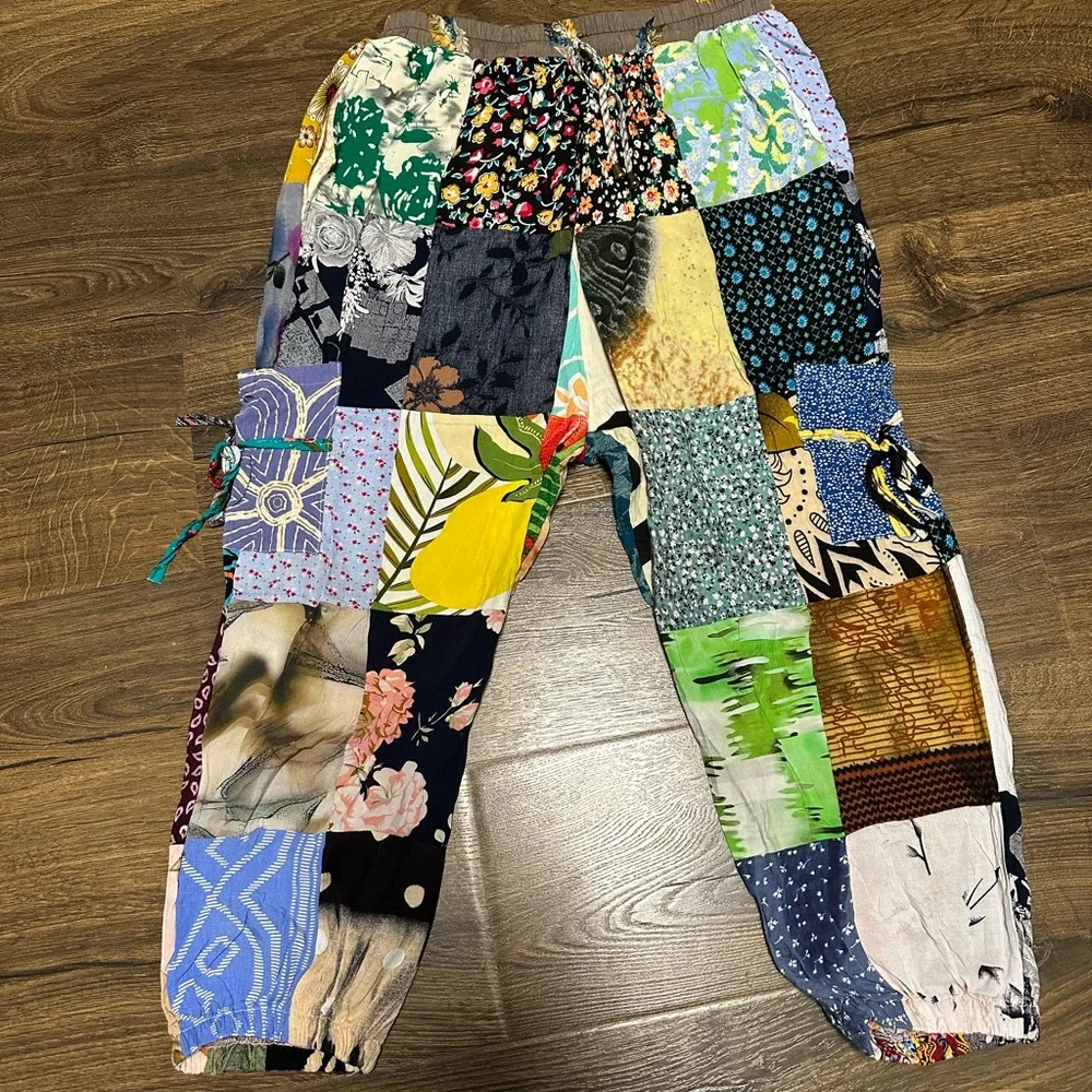 Colorful Patchwork Pants - Picture 1 of 6